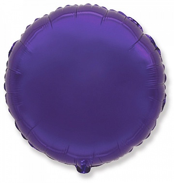 Шар фольга без рисунка Круг 18" фиолетовый (FM)