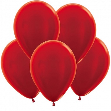 Шар S 9" Металлик красный 100шт