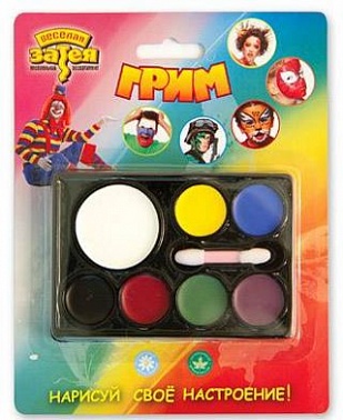 Грим 7 цветов + аппликатор 1 шт