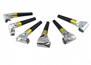 Язычки-гудки Серебро 6шт