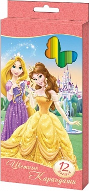 Карандаши Дисней Принцессы 12 цветов 1 шт 