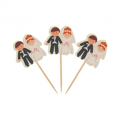 Шпажки для канапе Свадьба набор 12 шт