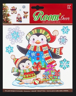 Набор наклеек Пингвины 1 шт