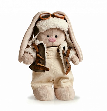 Мягкая игрушка Зайка Ми в куртке пилот 32см