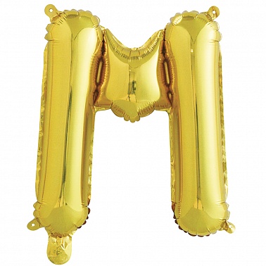 Шар Буква М золото 16" 41см 