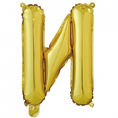 Шар Буква И золото 16" 41см 