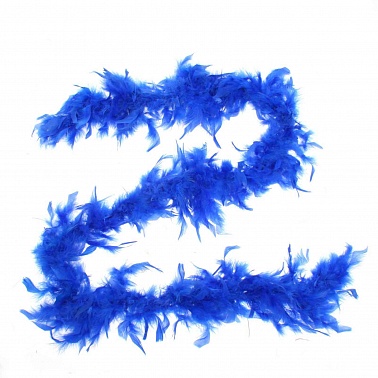 Боа шарф перо голубой 2м 18 г 1 шт
