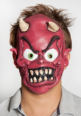Маска "Чертик" красная