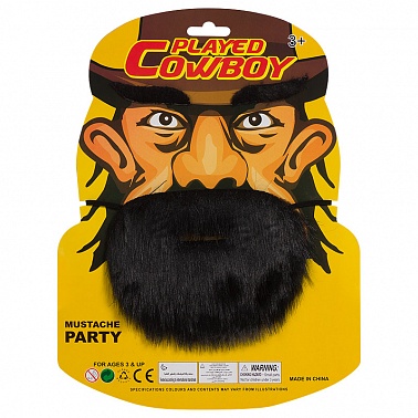 Набор Ковбой (борода, брови) черный
