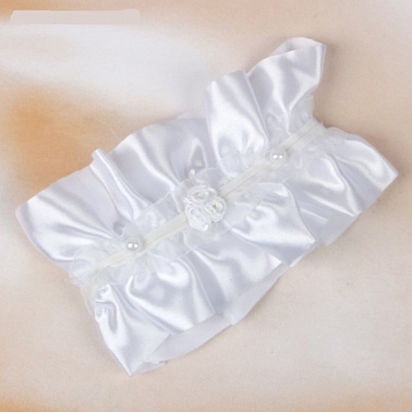 Подвязка Жемчужина белая