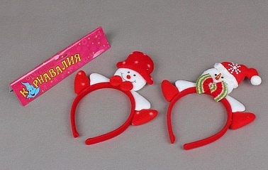 Ободок Снеговик НГ 1 шт