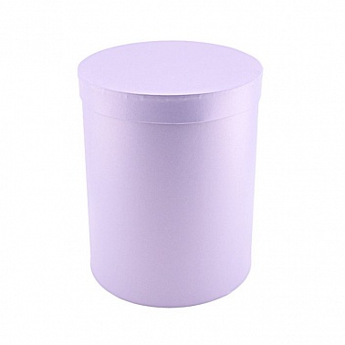 Коробка Цилиндр фиолетовый сатин 20*20*25см