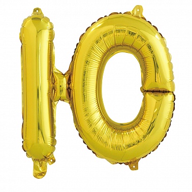 Шар Буква Ю золото 16" 41см