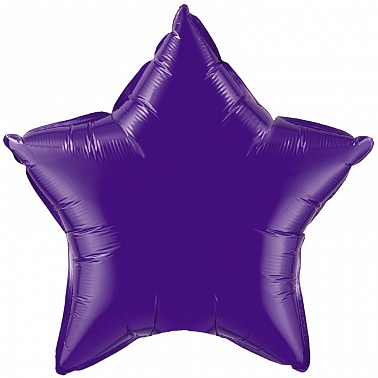 Шар фольга без рисунка Звезда 9" фиолетовый (FM)