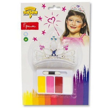Грим Принцесса 4 цвета+аппликатор+ карандаши