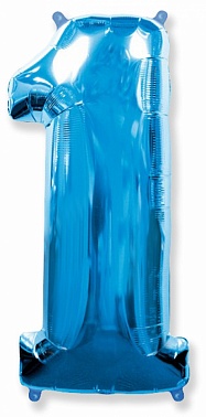 Шар цифра 1 Синяя 102см FM