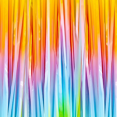 Занавес дождик Макарунс Радуга 1*2 м